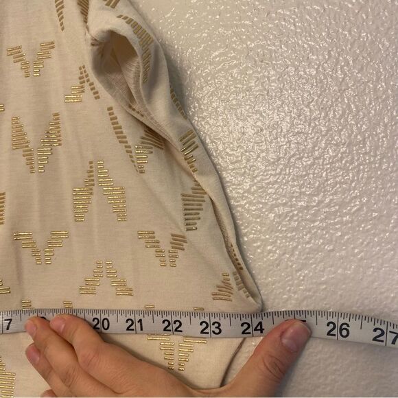 Rachel Roy white ivory gold v neck sleeveless formal dress shower wedding XL - Picture 9 of 12